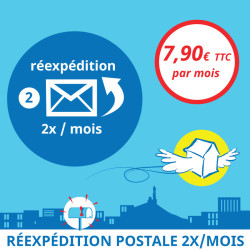 Adresse postale en France - Réexpédition postale 2x / mois