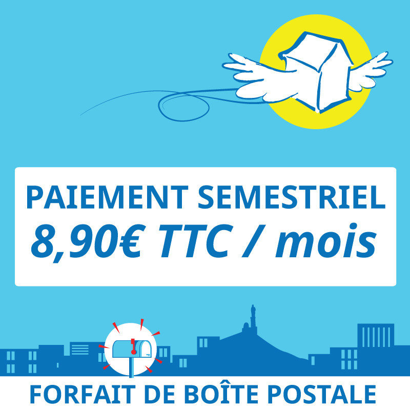 Adresse postale en France - 6 mois de boîte postale à Marseille 7