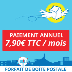 Adresse postale en France - 1 an de boîte postale à Marseille 7